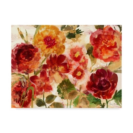 Marietta Cohen Art And Design 'Summer Garden Red' Canvas Art,18x24